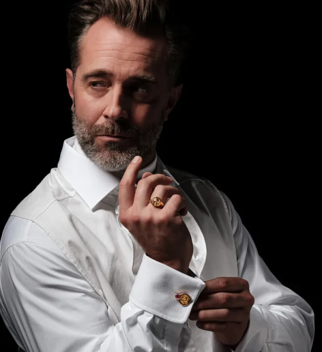 andreas mittermair model shooting editorial jewelry gold habsburg fine arts